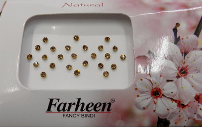 

Farheen FRN NATURAL BINDI FORHEAD Gold Bindis(INDIAN FANCY BINDI)