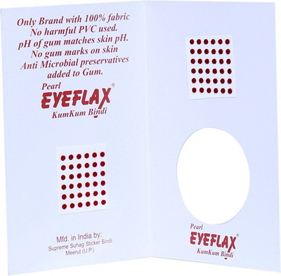 

Pearl Eyeflax 2 In 1 Kumkum Light Maroon Bindi (For Single Use Only) Pack of 15 Flaps Forehead Maroon Bindis(Sticker)
