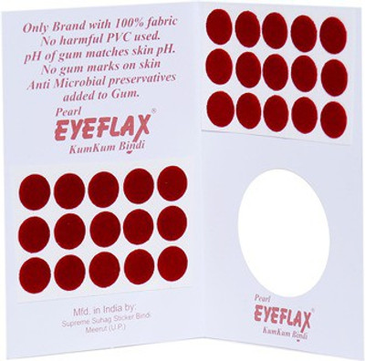 

Pearl Eyeflax 2 In 1 Kumkum Light Maroon Bindi (For Single Use Only) Pack of 15 Flaps Forehead Maroon Bindis(Sticker)
