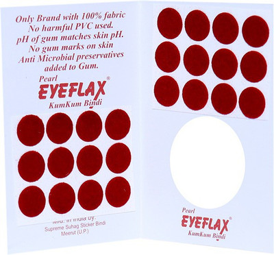 

Pearl Eyeflax 2 In 1 Kumkum Light Maroon Bindi (For Single Use Only) Pack of 15 Flaps Forehead Maroon Bindis(Sticker)