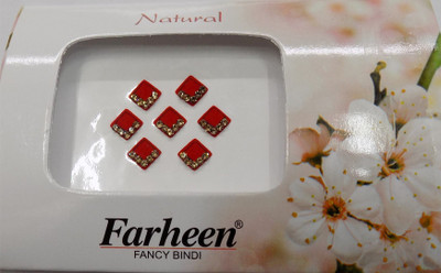 

Farheen FRN NATURAL BINDI 21 FORHEAD Red Bindis(INDIAN FANCY BINDI)