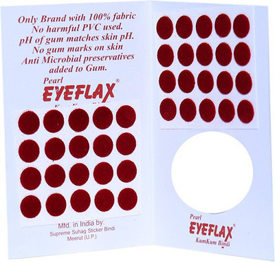 

Pearl Eyeflax 2 In 1 Kumkum Light Maroon Bindi (For Single Use Only) Pack of 15 Flaps Forehead Maroon Bindis(Sticker)
