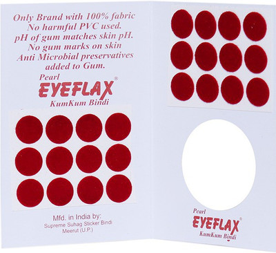 

Pearl Eyeflax 2 In 1 Kumkum Light Maroon Bindi (For Single Use Only) Pack of 15 Flaps Forehead Maroon Bindis(Sticker)