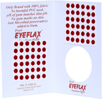 

Pearl Eyeflax 2 In 1 Kumkum Light Maroon Bindi (For Single Use Only) Pack of 15 Flaps Forehead Maroon Bindis(Sticker)
