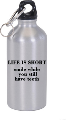 

Sivyati Life Is Short Stainless Steel Sipper 600 ml Sipper(Pack of 1, Multicolor), Silver