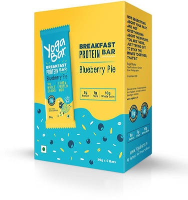 

Yogabar Breakfast Protein Blueberry Bars -6 x 50 g(300 g, Box, Pack of 6)