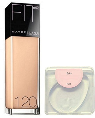 

eska Silicon Puff, Maybelline New York Fit Me Foundation(Set of 2)