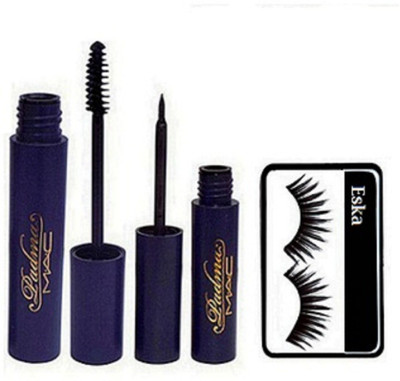 

eska Eyelashes, Padma Liquid Eyeliner, Mascara(Set of 3)