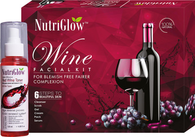 

NutriGlow Women Beauty Care Radiance/Cleanser Instant Glow - Skin Treatment - Glowing Red Wine Toner Anti Ageing Solution/Valentine Gifts(Set of 1)