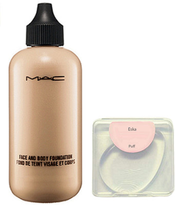 

eska silicon Puff, Mac Face And Body Foundation(Set of 2)