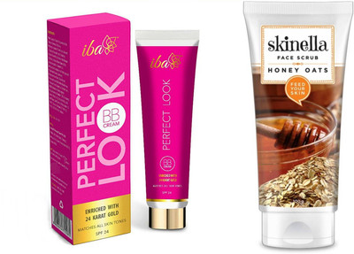 

iba halal Perfect Look BB Cream and Honey Oats Face Scrub combo(Set of 2)