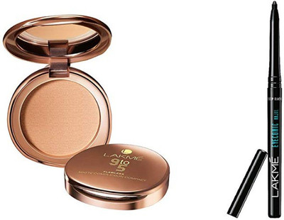 

Lakme 9 to 5 Flawless Matte Complexion Compact, Almond & Eyeconic Kajal Combo Pack(Set of 2)
