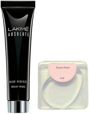 

power point silicone puff, lakme absolute blur perfect primer(Set of 2)