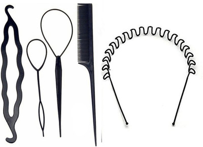 

S R Enterprises Hair diy kit accessories 1pcs zigzag hair bands(Set of 5)