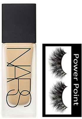 Power point Eyelashes, Nars Liquid Foundation(Set of 2)