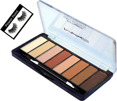 

POWER POINT eyelashes, Mac Transparent 8 Shade Palette(Set of 2)