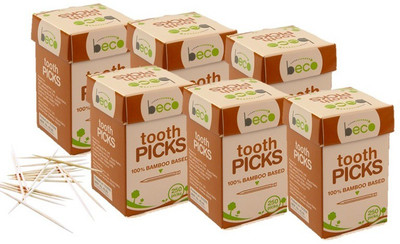 

Beco Sustainable Bamboo Toothpick- 250 Sticks Pack of 6(Pack of 6)