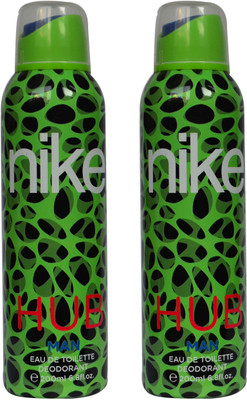 

Nike HUB Green for Men (Pack of 2) Body Spray - For Men(400 ml, Pack of 2)