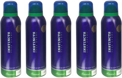 

Rasasi Instincts Pour Homme (Pack of 5) Body Spray - For Men(1000 ml, Pack of 5)