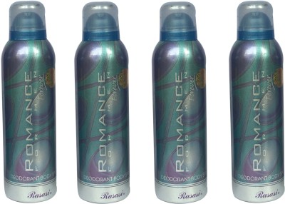 

Rasasi Romance Forever (Pack of 4) Body Spray - For Men(800 ml, Pack of 4)