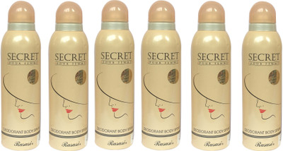 

Rasasi Secret Pour Femme (Pack of 6) Body Spray - For Women(1200 ml, Pack of 6)