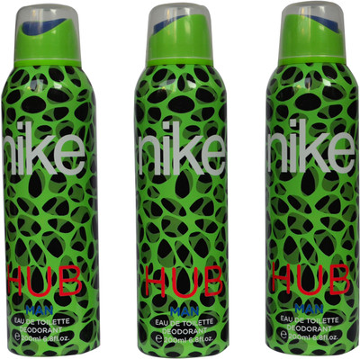 

Nike HUB Green (Pack of 3) Body Spray - For Men(600 ml, Pack of 3)
