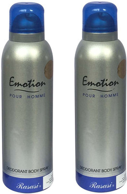 

Rasasi Emotion Pour Homme (Pack of 2) Body Spray - For Men(400 ml, Pack of 2)