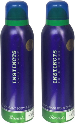 

Rasasi Instincts Pour Homme (Pack of 2) Body Spray - For Men(400 ml, Pack of 2)