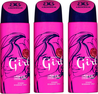 

arochem GIRL DYNAMIC DEODORANT SPRAY Body Spray - For Men & Women(600 ml, Pack of 3)