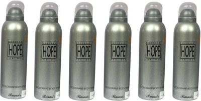 

Rasasi Hope for men (Pack of 6) Body Spray - For Men(1200 ml, Pack of 6)
