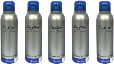 

Rasasi Emotion Pour Homme (Pack of 5) Body Spray - For Men(1000 ml, Pack of 5)