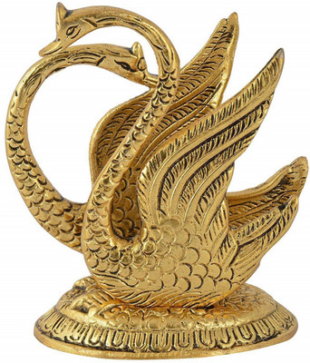 DreamKraft 1 Compartments Oxidize Metal Decorative Golden Swan Duck Shape Antique Napkin Holder For Home Office(Gold)