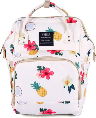 

ViViSECRET Diaper yummy mummy changing bag/outdoor travel baby diaper backpack/baby travel organizer (L-23cm, B-15cm, H-33cm) Diaper Backpack(Pineapple Flower)
