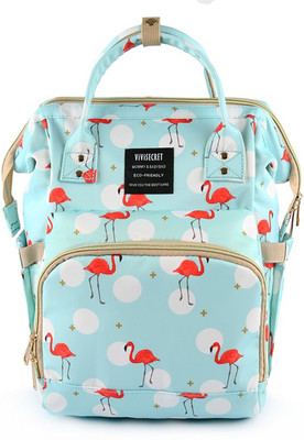 

ViViSECRET Diaper yummy mummy changing bag/outdoor travel baby diaper backpack/baby travel organizer (L-23cm, B-15cm, H-33cm) Diaper Backpack(Flamingo)