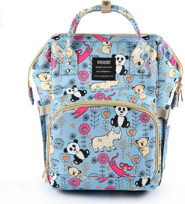 

ViViSECRET Diaper yummy mummy changing bag/outdoor travel baby diaper backpack/baby travel organizer (L-23cm, B-15cm, H-33cm) Diaper Backpack(Blue Zoo)