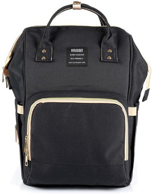 

ViViSECRET International branded diaper backpack/diaper bag for babies/baby travel backpack (L-26cm, B-17cm, H-40cm) (Black) Diaper Backpack(Black)