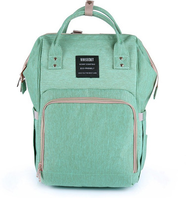 

ViViSECRET most stylish fashion diaper bag of 2018/multi-function large capacity baby diaper backpack (Light Green, L-27cm,B-21cm,H-42cm) Diaper Backpack(Light Green)