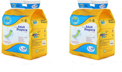 

Bon Bon Premium Adult diaper Large Size Unisex Pack of 2 Adult Diapers - L(20 Pieces)
