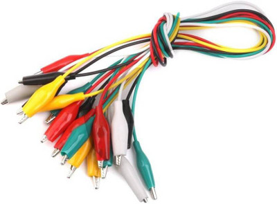 

REES52 1set 10pcs Alligator Clips Electrical DIY Test Leads Alligator Double-ended Crocodile Clips Roach Clip Test Jumper Wire Electronic Components Electronic Hobby Kit