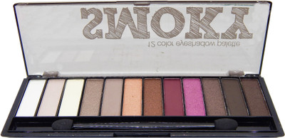 

firstzon™ 12 color matte and shimmer combo eyeshadow palette (s) 17.5 g(smoky)