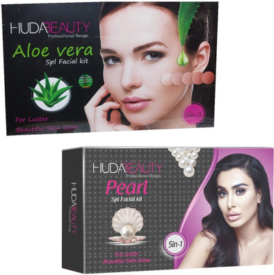 

Huda Beauty Professional Range Aloe Vera & Pearl Facial Kit 900 g(Set of 2)