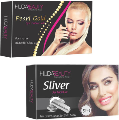 

Huda Beauty Professional Range Pearl Gold & Silver Facial Kit 900 g(Set of 2)