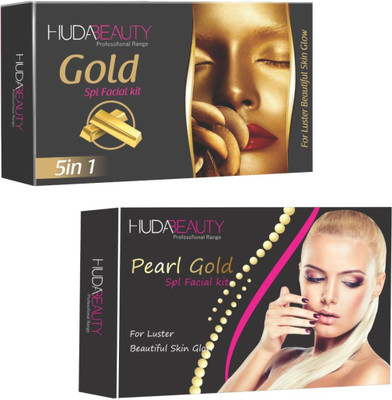 

Huda Beauty Professional Range Gold & Pearl Gold Facial Kit 900 g(Set of 2)