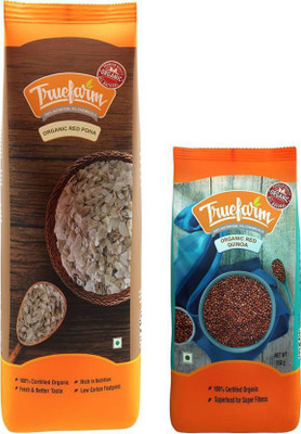 Truefarm Organic Red Poha, 300g & Organic Red Quinoa, 250 g Combo(1 - Organic Red Poha, 1 - Organic Red Quinoa)