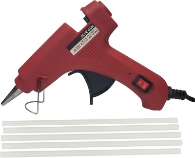 bandook RED 20W 20WATT WITH 5 TRANSPARENT STICKS Standard Temperature Corded Glue Gun(7 mm)