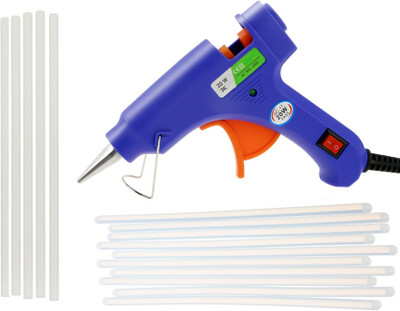 bandook BLUE 20W 20WATT WITH 15 TRANSPARENT STICKS Standard Temperature Corded Glue Gun(7 mm)