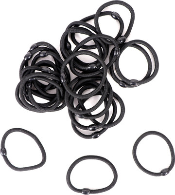 

HONBON All Occasion black Hair Rubber band for Women and Girls Pack of 12 Rubber Band(Black)