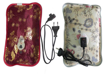 

Cinnamon Electro-thermal Heating Gel Pad for Joint Pain and Body-Ache Relief 2 Pack of Electric 1 L Hot Water Bag(Multicolor)