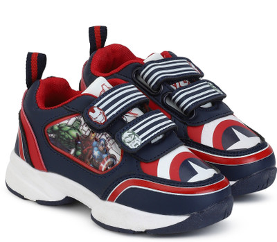 

Marvel Boys Velcro Running Shoes(Red, Red and navy