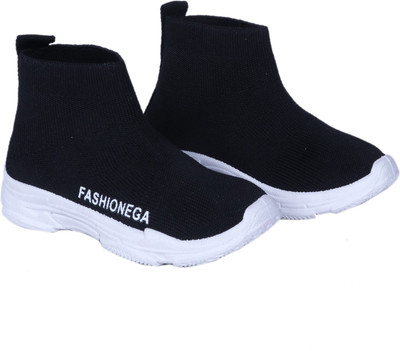 

FEETWELL Boys Slip on Casual Boots(Black